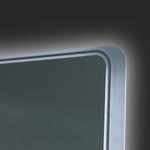 SmileSellers Glam Glass LED Bathroom Mirror withWarm Light + White Light + Cool Day Light-Wall Mounted Backlit-24x18 Inch, For Home office Decor