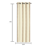 SmileSellers Polyester Solid Crushed Texture Curtain Door Screen