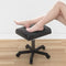 SmileSellers PU Leather Foot Stool with Wheels, Office Footrests, Height Adjustable Rolling Leg Rest, Computer Foot Rest Under Desk at Work, Small Footstool Relax Chair Gaming,Black