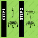 Height-Adjustable revolving Stool with 360-degree pivoting caster wheels | Ergonomic Drafting with Wheels | great for use in Salons, Bar, Schools, Hospital, Offices, Warehouses, Home or garage