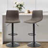 SmileSellers Adjustable Bar Stools Counter Height Swivel BarStools with Back, Modern PU Leather Tall Counter Stool Chairs for Kitchen Island/Counter Pub and Dining Room Brown