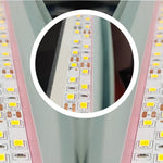 SmileSellers Glam Glass LED Bathroom Mirror withWarm Light + White Light + Cool Day Light-Wall Mounted Backlit-24x18 Inch, For Home office Decor