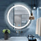 SmileSellers Modern Designed LED Glass Round Mirror With Warm Light+White light+Cool Day Light | Touch Sensor LED Mirror for Bathroom, Bedroom, Wash-Basin, Home and Office
