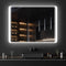 SmileSellers Glam Glass LED Bathroom Mirror with  Warm Light + White Light + Cool Day Light-Wall Mounted Backlit-24x18 Inch, For Home office Decor