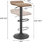 SmileSellers Adjustable Bar Stools, Swivel Barstools for Kitchen Counter Height Chair, Retro Brown