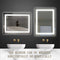 SmileSellers Led Mirror Wall Mounted Rectangular 24x18 Inch Led Wall Mirror with Warm Light + White Light + Cool Day Light + Dimmer