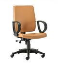 SmileSellers Medium Back Ergonomic Work from Home Chair, Leatherrete Executive Revolving Office Chair