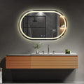 SmileSellers LED Mirror Open with Close Led Imported Touch Sensor + Dimmer + Single Click White + Cool Day Light + Warm Light for Bathroom, Bedroom, Drawing Room, Washbasin(24x36 Inch)
