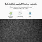 SmileSellers PU Leather Foot Stool with Wheels, Office Footrests, Height Adjustable Rolling Leg Rest, Computer Foot Rest Under Desk at Work, Small Footstool Relax Chair Gaming,Black