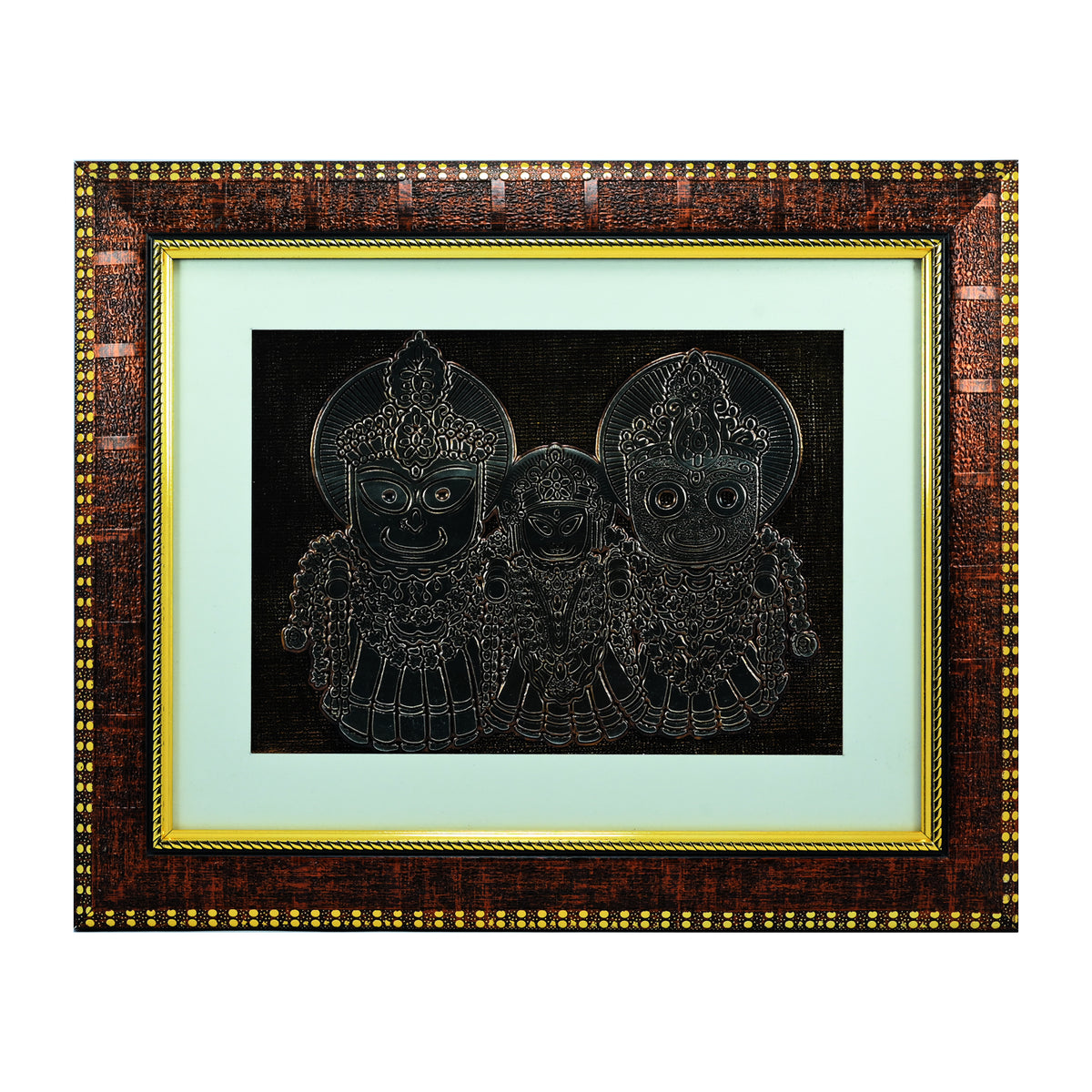 Handmade Jagannath Balabhadra Subhadra Photo Frame, Wall Hanging,Wall Decor