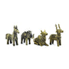 SmileSellers Hand made dokra animals show piece set of(4)
