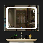 SmileSellers Glam Glass Led Bathroom Mirror (24 x 18 Inch, White Light)