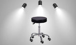 Height-Adjustable revolving Stool with 360-degree pivoting caster wheels | Ergonomic Drafting with Wheels | great for use in Salons, Bar, Schools, Hospital, Offices, Warehouses, Home or garage