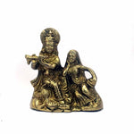 SmileSellers Radha and Krishna Sitting Brass idol for Home decor | Brss Items