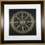 SmileSellers Big size Brass Konark Wheel Photo Frame for Office , Home Decor