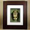 SmileSellers Hand Made Brass Head of Buddha in  glass and wooden frame