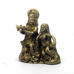 SmileSellers Radha and Krishna Sitting Brass idol for Home decor | Brss Items
