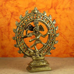 SmileSellers Lord Shiva Dancing Natraj/Nataraja Statue Brass Handcrafted Decorative Sculpture Brass Idol of Natraj for Home ,Office Decor