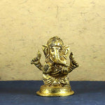 SmileSellers Small brass idol of Lord Ganesh