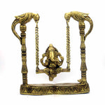 smilesellers Brass idol of Lord Ganesh Bhagwan on a Swing Jhula