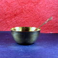 SmileSellers Premium design gold plated Brass Bowl and spoon