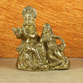 SmileSellers Radha and Krishna Sitting Brass idol for Home decor | Brss Items
