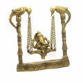 smilesellers Brass idol of Lord Ganesh Bhagwan on a Swing Jhula