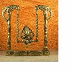 smilesellers Brass idol of Lord Ganesh Bhagwan on a Swing Jhula