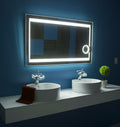 SmileSellers 3D Glam Glass LED Bathroom Mirror With White Light-Wall Mounted Backlit  24x48 Inch