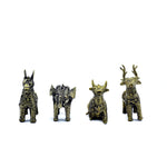 SmileSellers Hand made dokra animals show piece set of(4)