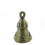 SmileSellers Dokra Hanging pooja Bell ' Handmade Brass Decorative Pooja Bell In Dhokra Art (set of 2 )