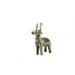 SmileSellers Handmade Brass Figurines In Dhokra Art (Set Of 2) ,Horse And Deer Show piece