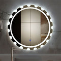 Glass LED Wall Mirror With Light-Wall Mounted Backlit- , For Home Office Decor