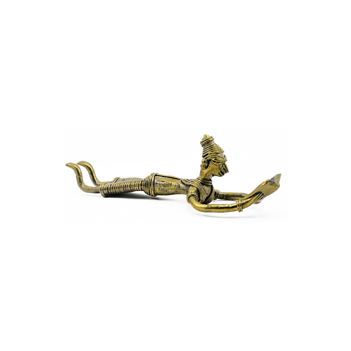 SmileSellers Reading Woman' Handmade Brass Figurine In Dokra Art,Show piece