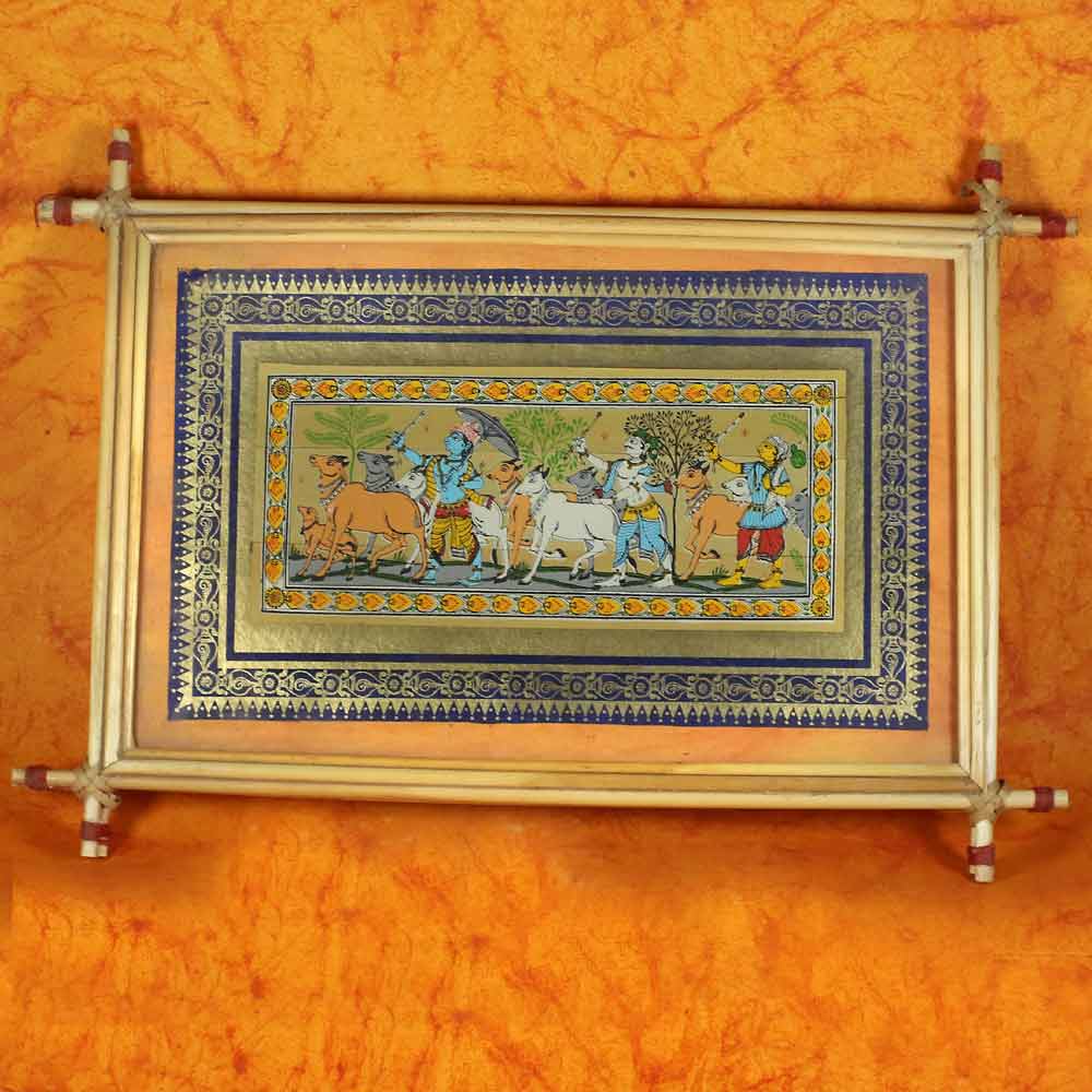 SmileSellers Talapatra painting of lord Krishna in brundaban