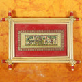 SmileSellers Hand made Talapatra painting in glass and wooden frame