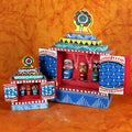 SmileSellers Wooden mandir and jagannath balabhadra subhadra idol