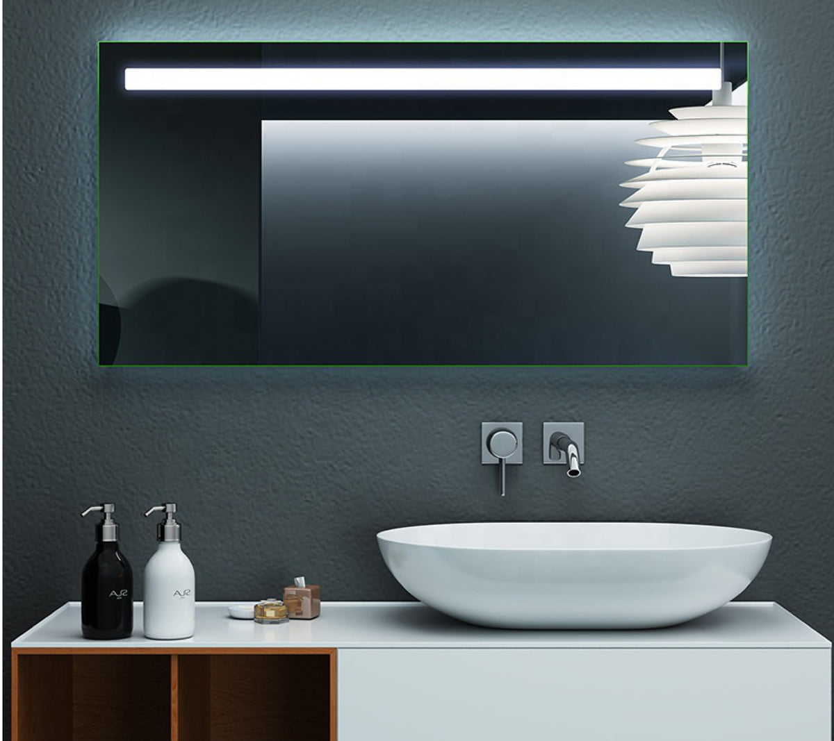 smilesellers Decorative 3 Color Led Mirror for Bathroom, Bedroom, Washbasin, Home Makeup led Light Mirror , Backlit Mirror
