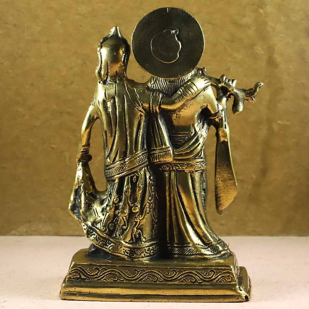 SmileSellers Brass Radha Krishna idol2