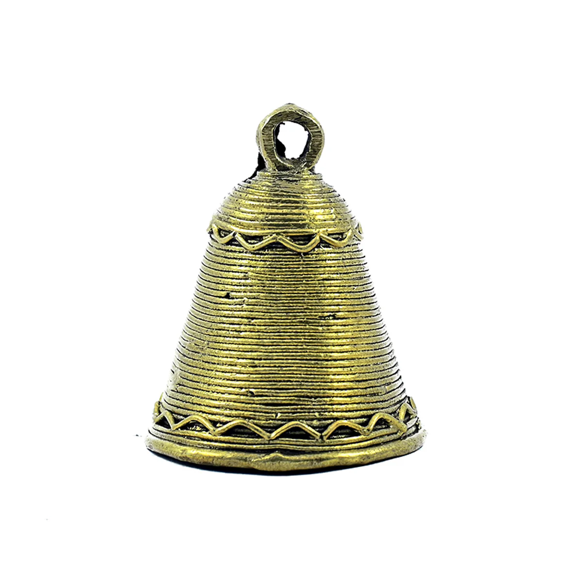 SmileSellers Dokra Hanging pooja Bell ' Handmade Brass Decorative Pooja Bell In Dhokra Art set of 23