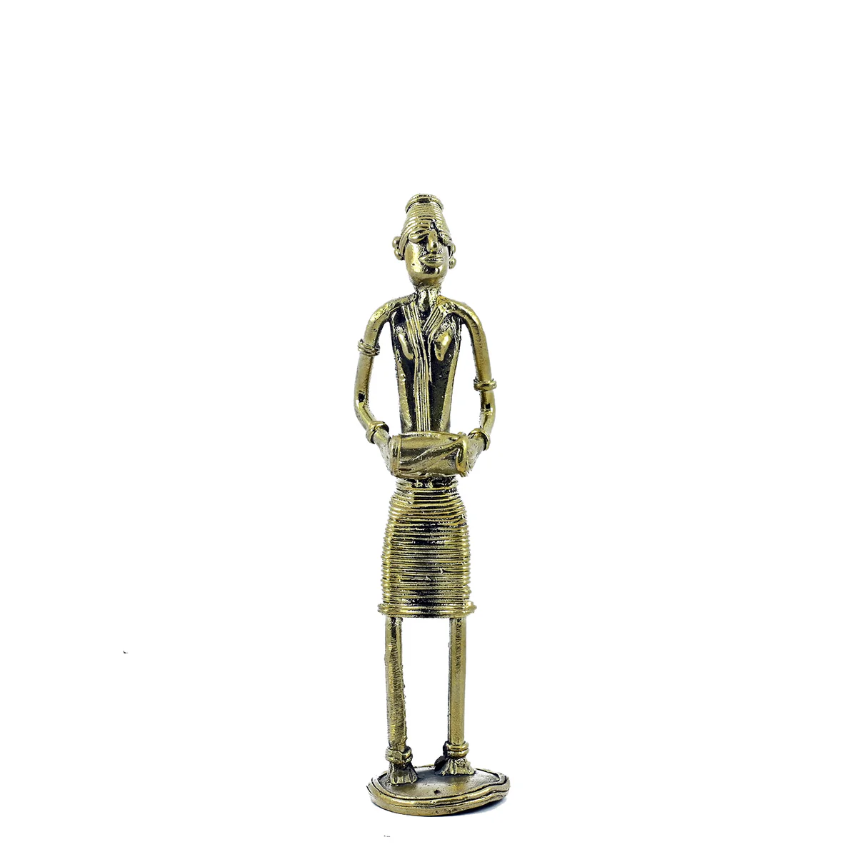 SmileSellers Dokra musicians, Handmade Brass Figurine In Dokra Art (Set Of 2)2