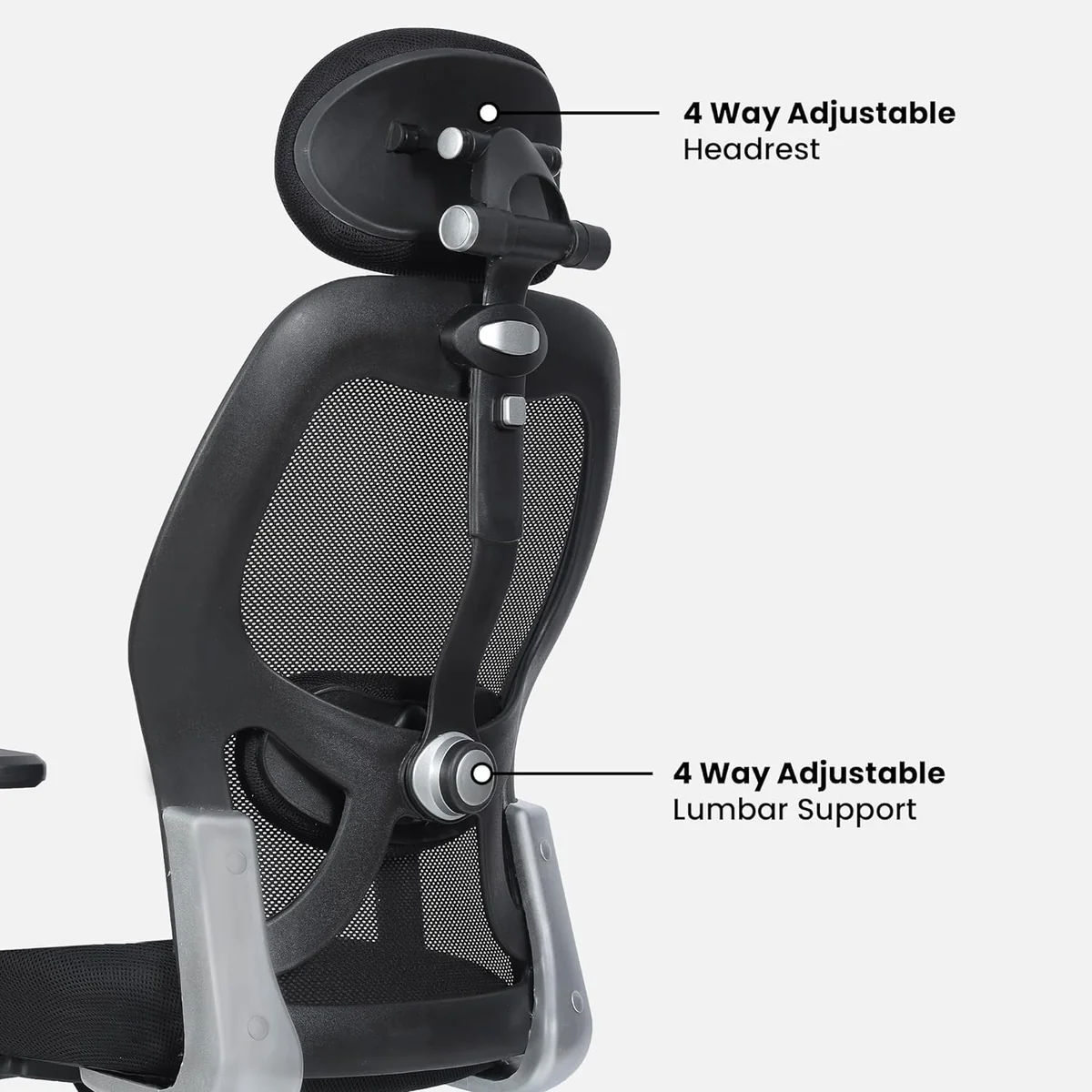 SmileSellers Matrix Ergonomic High Back Mesh Office Chair with Adjustable Armrests, Superb Lumbar Support & Breathable Backrest for Home and Office Use2